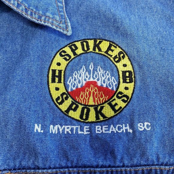 USA BIKER DESIGN 4XL Denim Sleeveless Myrtle Beach - Picture 4 of 9